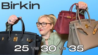 HERMES BIRKIN 25 vs 30 vs 35  Indepth Comparison and Review Which is the best [upl. by Rosabella]