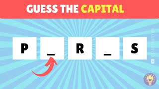 Guess The Capital Without Vowels In 3 Seconds 🚩🌎🤔  Easy Hard 🤯 [upl. by Edrick]