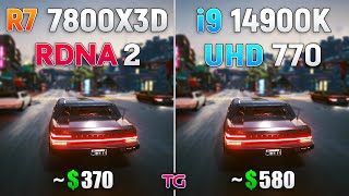 Ryzen 7 7800X3D RDNA2 vs Core i9 14900K UHD 770  iGPU Comparison [upl. by Nnylarak]