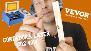 Cortadora laser de CO2 de 40w de Vevor  Impresion montaje y errores a no cometer Para Bricoleros [upl. by Ellehsor905]