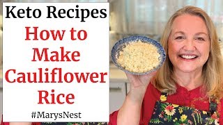 How to Make Cauliflower Rice  KETO Recipe [upl. by Elleraj]