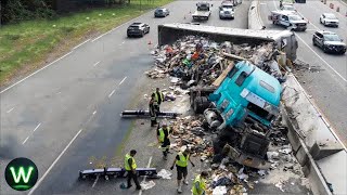 Tragic Ultimate Near Miss Video Of Trucks Crashes Filmed Seconds Before Disaster [upl. by Ahsin739]