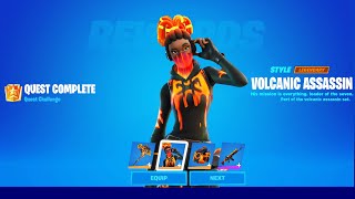 Free How to Get Tectonic Komplex Skin in Fortnite  All Volcanic Assassin Pack Quests [upl. by Lanta]