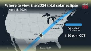 WATCH Where is the solar eclipses path of totality [upl. by Waine]