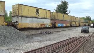 NS 11T Duo of AC44s super notched taking trash filled constainers upgrade by Shawsville 42624 [upl. by Goss188]