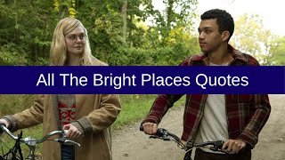 Top 10 All The Bright Places Quotes  Jennifer Niven Quotes [upl. by Mateo945]