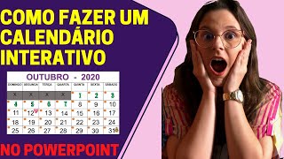 Como Criar um Calendário Interativo no PowerPoint LIVE [upl. by Amerak]