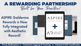 Aesthetic Record amp ASPIRE Galderma Rewards Launch Full integration [upl. by Naid412]