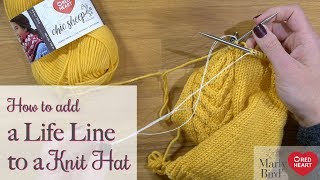 How to add a Life Line to a Knit Hat [upl. by Snodgrass]