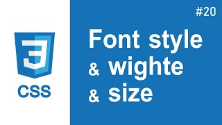 20  css font style and font weight and font size [upl. by Marvel]