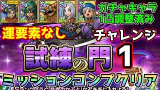 【DQタクト】試練の門チャレンジ1を運要素なしミッションコンプクリア出来る編成紹介【ドラクエタクトドラゴンクエストタクトDQTact】 [upl. by Nauquf]