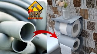 I made this Under 1💵 PVC DIY 🧻 Toilet Paper 🧻 holder [upl. by Drofniw]