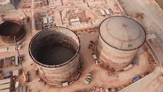 Tank dome roofs installed using nothing but air at Petrofacs Salalah project in Oman [upl. by Amye76]