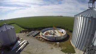 60 GSI NC Grain bin in Taylorville IL Timelapse Video 2 [upl. by Ailadi947]