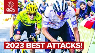 The Best Attacks In Pro Cycling  2023 RoundUp [upl. by Staal]