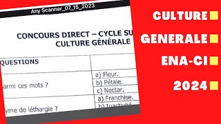 Correction du sujet de culture générale ENACI entrée en 2024  cycle sup [upl. by Claudell354]