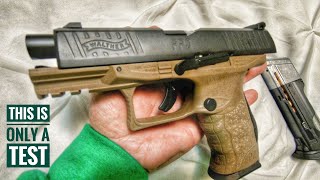 WALTHER PPQ M2 LE 43 Cal vs BRYNA HD XL 68 Caliber Projectile Launcher quotThis is only a Testquot [upl. by Anole]