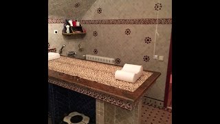 Bathroom coating and hammam with Moroccan zellige paris 2019 [upl. by Berni]