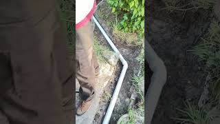 Install new drainage pipe line [upl. by Llyrad304]