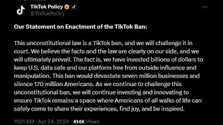 Tik Tok Ban Has Been Signed [upl. by Gnen]