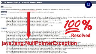 null pointer exception java  null pointer exception spring spring springboot springframework [upl. by Ahsasal]