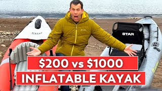 Intex Excursion Pro versus NRS Pike Inflatable Kayak  200 vs 1000 Inflatable Kayak [upl. by Yalcrab]