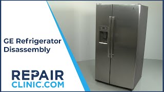 GE Refrigerator Disassembly Model GSE25GSHPCSS [upl. by Raybin]