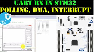 Receive data using UART in STM32  Poll  Interrupt  DMA [upl. by Retsof]