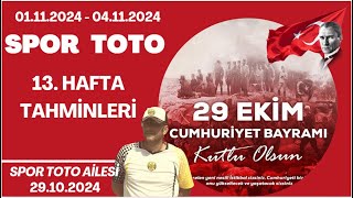 SPOR TOTO 13 Hafta Tahminleri I Sportototahminleri sportoto [upl. by Iren969]