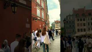 Street life in warsaw poland polish summer autumn travel holiday vacation europe shorts [upl. by Rella]