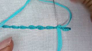 Hand Embroidery Stitches for Beginners  basic stitch hand embroidery design  border line design [upl. by Eben]