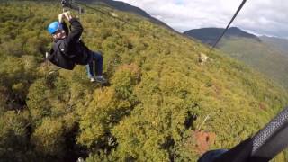 Zip Lining at Stowe Mountain VT ZipTour 92416 [upl. by Jerusalem]