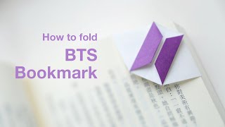 How to fold BTS logo Bookmark Li Kim Goh [upl. by Catha190]