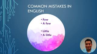 Common mistakes in English Lesson  1 Few amp a few little amp a little [upl. by Hillard]