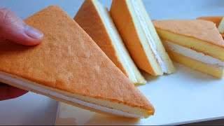 CAKE SANDWICH l FLUFFY SOFT CAKE l Pinoy juicy bites [upl. by Nalloh]