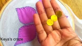 Applique hand embroidery tutorial  reupload [upl. by Wallis]