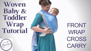 Baby Wrap Tutorial for Beginners  Front Wrap Cross Carry [upl. by Schonfield782]