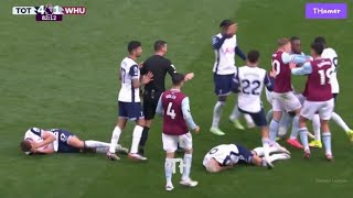 Mohammed Kudus Red Card incident Tottenham Hotspur vs West Ham 41 All Goals Highlights [upl. by Ahsiemak]