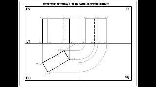 Proiezione Ortogonale di un parallelepipedo ruotato [upl. by Rustice]