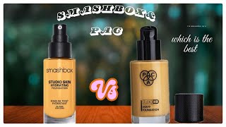 Smashbox foundation vs pac hd foundationsmashboxpac hdreviewmalayalam [upl. by Anastassia587]