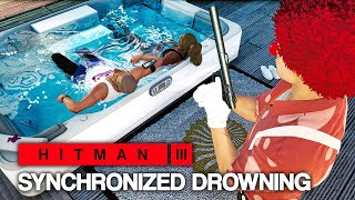 HITMAN™ 3  Synchronized Drowning Silent Assassin Suit Only [upl. by Okihcas]