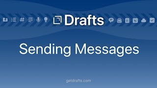 Drafts Sending Messages iMessageSMS using Drafts [upl. by Liatnahs]