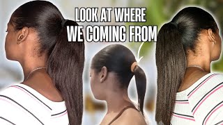 Growing Relaxed 4C Hair Relaxed Hair Update Milestones and Relaxed Hair Goal [upl. by Hjerpe96]