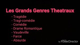 Aide Bac Français  Courants Théâtraux  Description des différents genres [upl. by Ware]