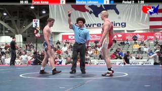 Tyrus Kemp vs Nicolas Johnson at 2013 Junior Nationals  FILA  GR [upl. by Ahsiele]