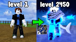 Started Over As A Noob And Reached Level 2450 Race V4 Awakened amp Godhuman  Blox Fruits Roblox [upl. by Liggett]