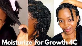 HOW TO MOISTURIZE 4C LOW POROSITY HAIR  Maximum hydration amp retain moisture for Days [upl. by Esinaj849]