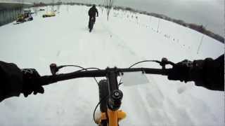 SURLYampSALSA CYCLES FAT BIKE SNOW RIDE [upl. by Einavoj]