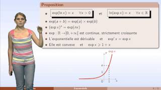 Fonctions usuelles  partie 1  logarithme et exponentielle [upl. by Odlopoel290]