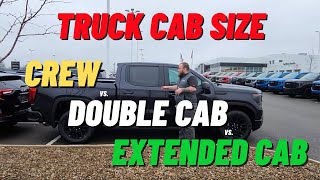 Truck cab sizes Crew vs Double cab vs Extended cab What is the difference [upl. by Hayott]